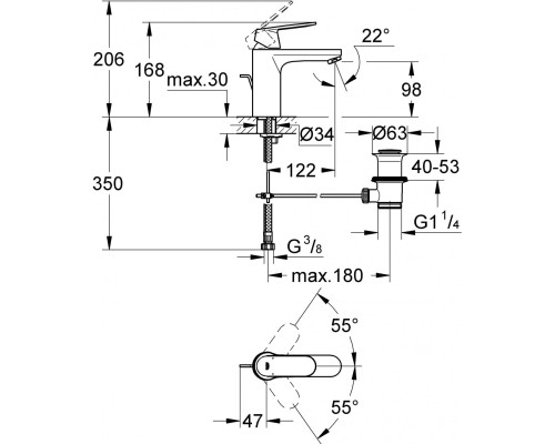 Смеситель Grohe Eurosmart Cosmopolitan 23325000