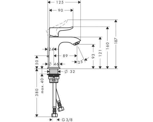 Смеситель Hansgrohe Metris 31088000