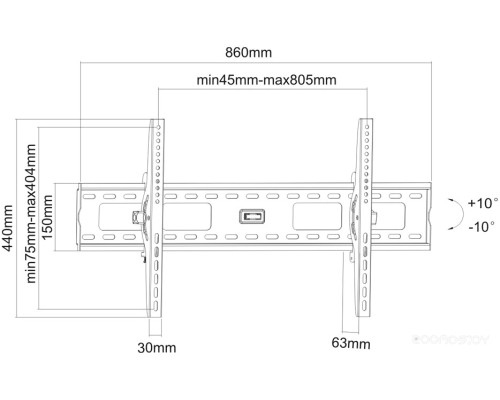 Кронштейн Benatek PLASMA-2B(SLIM)