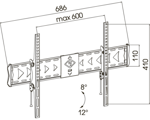 Кронштейн Kromax FLAT-2